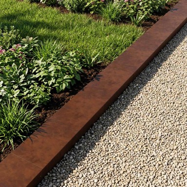 Profil za rubove vrta 2 kom. 100 x 20 x 5 cm, corten