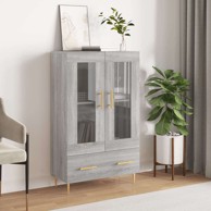 Visoka komoda siva boja hrasta 69 5x31x115 cm konstruirano drvo , sivi hrast sonoma