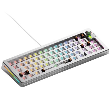 GLORIOUS Tipkovnica GMMK 3 Pro 65 % Custom Gaming - Barebone, ANSI Layout, srebrna GLO-KB-GMMK3-PRO-65-BB-W-SIL-US