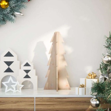 Drveno ukrasno božićno drvce, 49 cm, od masivne borovine