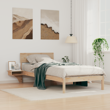 Krevet s okvirima i noćnim ormarićima, 100x200 cm, smeđi