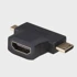 AKYGA Adapter kabel AK-AD-23, HDMI na miniHDMI/microHDMI, crni