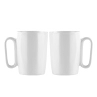 VIALLI DESIGN Bijele šalice u setu 2 kom od kamenine 250 ml Fuori