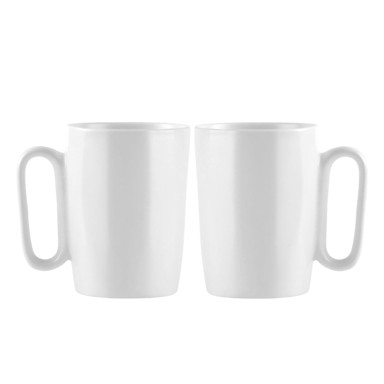 VIALLI DESIGN Bijele šalice u setu 2 kom od kamenine 250 ml Fuori 