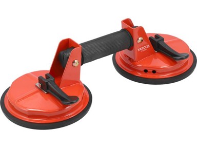 TOYA Držač za prozor 2x150 mm s vakuumom, crno