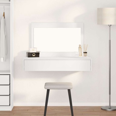 Toaletni stolić za vješanje na zid, bijeli