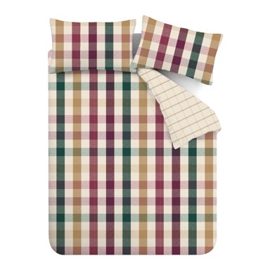 CATHERINE LANSFIELD Posteljina Autumn Check za krevet za jednu osobu 135x200 cm