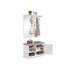 Set zidnih polica za kapute s 10 dvostrukih kukica - 82 cm