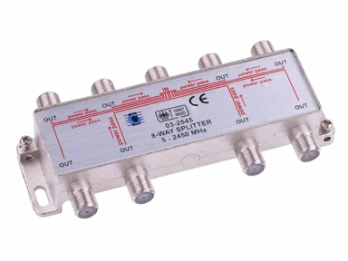 CABLETECH Satelitski razdjelnik F na 8 izlaza, 5–2450 MHz