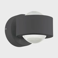 Zidna lampa Ono 2, LED, 2×2,5 W, 2×460 lm, antracit
