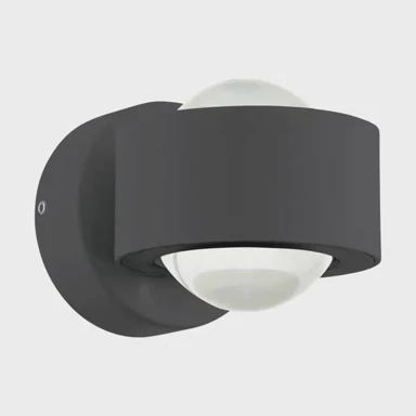 Zidna lampa Ono 2, LED, 2×2,5 W, 2×460 lm, antracit