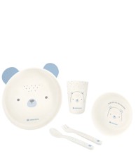 KIKKA BOO Set za jelo Bear with me, plava
