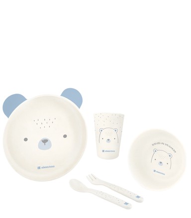 KIKKA BOO Set za jelo Bear with me, plava