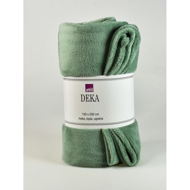 Deka Stil Coral Flis zelena 150x200 cm