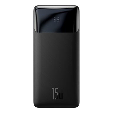 BASEUS Power bank Bipow PPDML-I01, s digitalnim zaslonom, 2x USB Quick Charge 3.0 i USB-C PD 3.0, 15W, 10000 mAh, crni