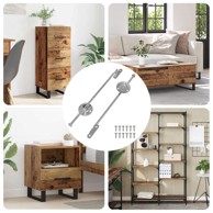 Plinski podizač, 2 kom, 190 mm, željezo, srebrni