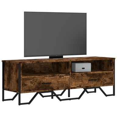 TV ormarić boja dimljenog hrasta 122x34x41 cm konstruirano drvo