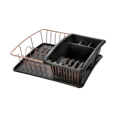 METALTEX Ocjeđivač posuđa u bakrenoj boji s podloškom