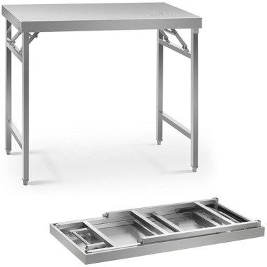 Sklopivi stol za catering od nehrđajućeg čelika, 100 x 60 cm