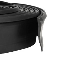 Brtva za garažna vrata, 52 × 2 mm, 2,5 m, PVC, crna