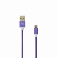 SBOX Kabel USB-A – Micro USB, 1,5 m, pleteni, ljubičasta