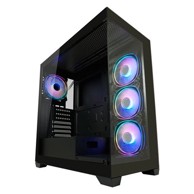 LC POWER Kućište Gaming 715B Seamless X, midi, ATX, prozor, crno, bez napajanja