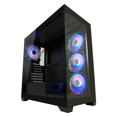 LC POWER Kućište Gaming 715B Seamless X, midi, ATX, prozor, crno, bez napajanja