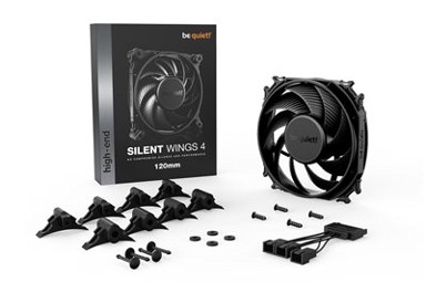 BE QUIET Ventilator Silent Wings 4, 120 mm, 1600 okr/min, crni