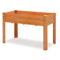 NORTHIX Povišena drvena vrtna gredica s drenažom, 120x60x82 cm
