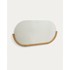 KAVE HOME Zidno ogledalo s okvirom od masivnog drveta 96x55 cm Rokia 