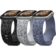 NIKCORP Set 3 silikonska remena za Apple Watch 38/40/41 mm, leopard uzorak