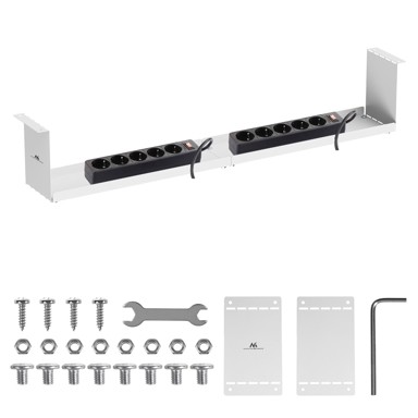 MACLEAN Organizator kabela MC-107 W, ispod stola