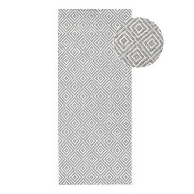 NORTHRUGS Vanjski tepih Karo 80x200 cm, sivi