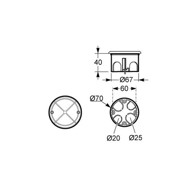 FAMATEL Razvodna kutija, rigips 67x39, IP30