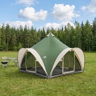 Tipi šator za 6 osoba s krovom, zeleni