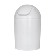 WENKO Bijela kanta za smeće od nehrđajućeg čelika 6 l Economic