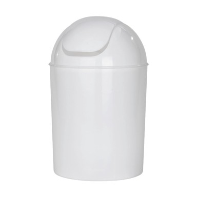 WENKO Bijela kanta za smeće od nehrđajućeg čelika 6 l Economic
