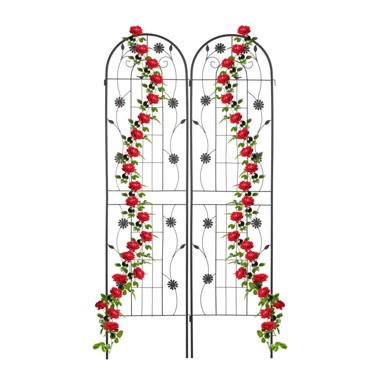 NORTHIX Rešetka, 200 cm, set 2 kom, crna