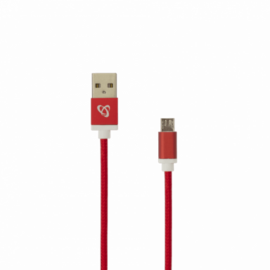 SBOX Kabel Fruity USB na Micro USB, crveni, M/M, 1.5m