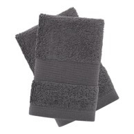 CATHERINE LANSFIELD Tamno sivi pamučni ručnici u setu 2 kom od frotira 30x30 cm Anti-Bacterial