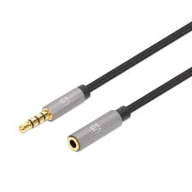 MANHATTAN Kabel, 3.5mm M na 3.5mm Ž, TRRS, slim, 1.0m