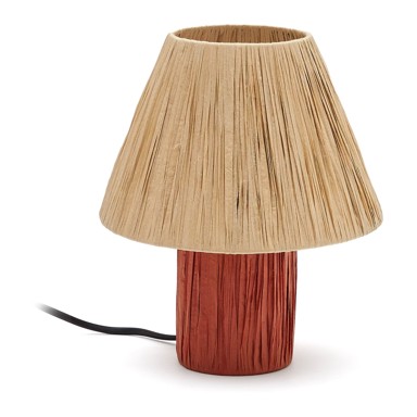 KAVE HOME Stolna lampa u prirodnoj boji/boja terakote (visina 25 cm) Pulmi 