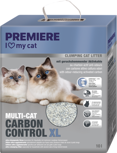 PREMIERE Pijesak za mačke Multi-Cat Carbon Control XL, 10 l