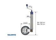 VALERYD Potporni kotač 60mm cijev/čelična felga/puna guma 240x85mm 250kg 6659014