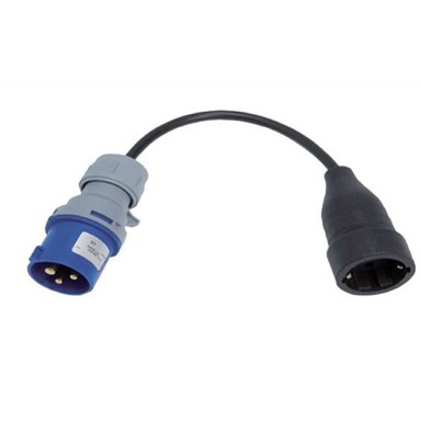 FAMATEL Adapter, industrijski utikač/schuko utičnica, IP40, 25cm