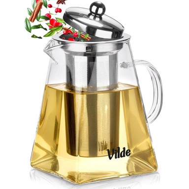VILDE Čajnik, vatrostalno staklo, s infuzerom, 920 ml