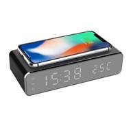 OPTONICA Digitalna budilica s funkcijom bežičnog punjenja za pametne telefone