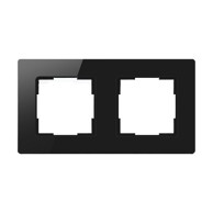 AVATTO Okvir za prekidač TS20, s 2 utičnice, crni