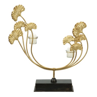 MAURO FERRETTI Željezni svijećnjak u zlatoj boji Iris