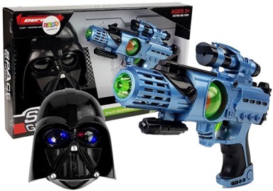 Laserski pištolj, sa crnom maskom